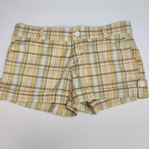 Blue Axes Plaid Shorts Juniors Size 11